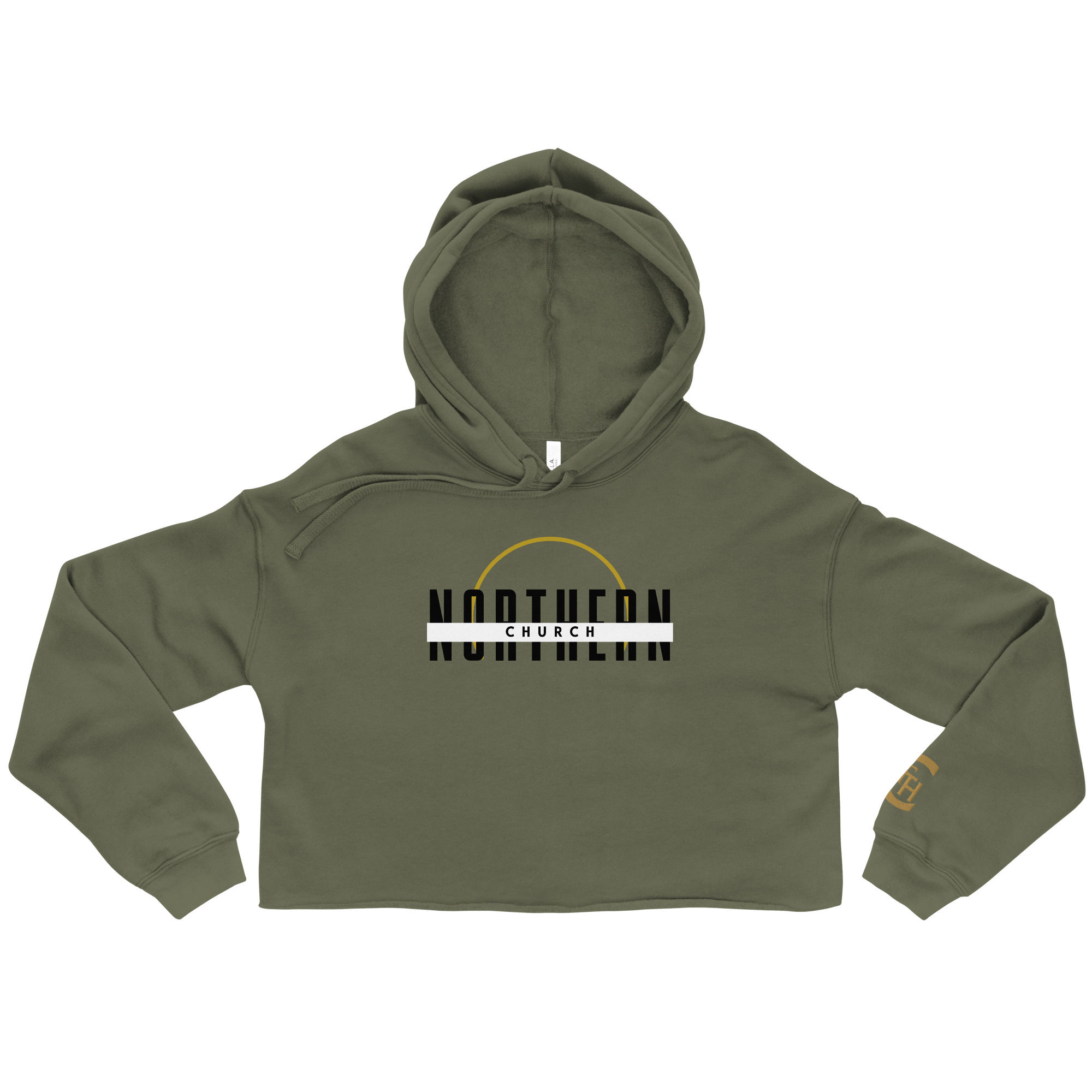 Northern Church/Southern Hospitality Crop Hoodie (Black)