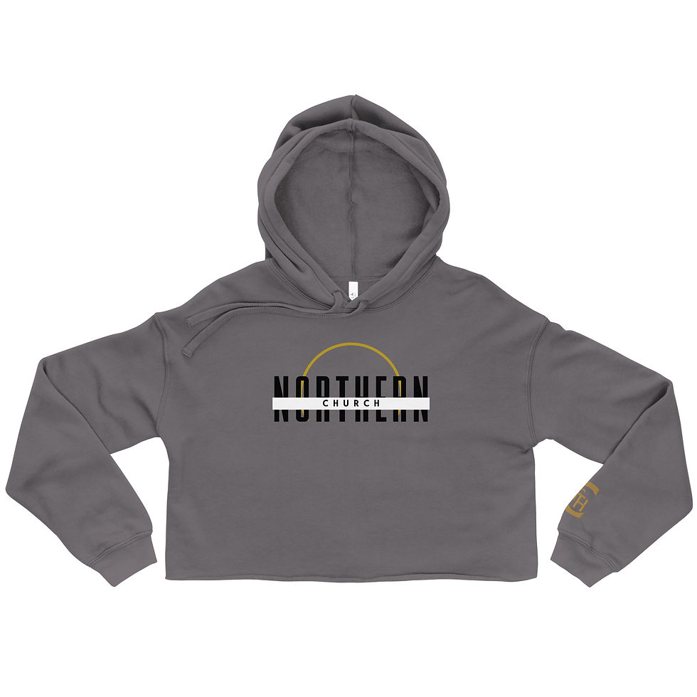 Thumbnail: Northern Church/Southern Hospitality Crop Hoodie (Black)