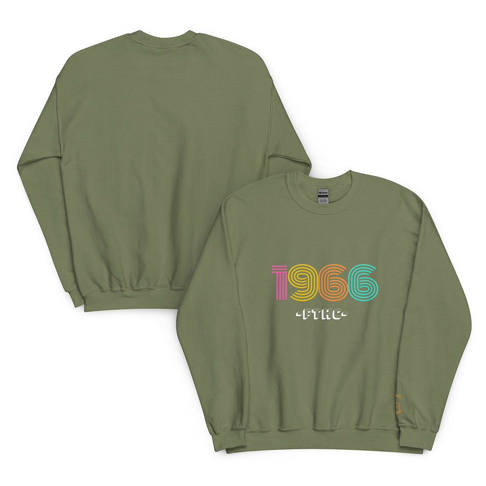 Thumbnail: 1966 Unisex Sweatshirt (white outline)