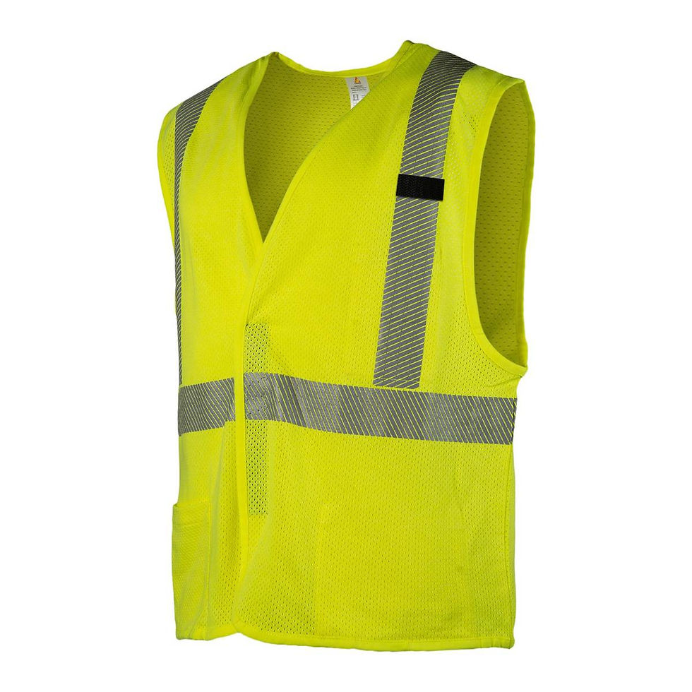 Thumbnail: Safety Vest Sleeveless Velcro Closure Yellow SVYVC2