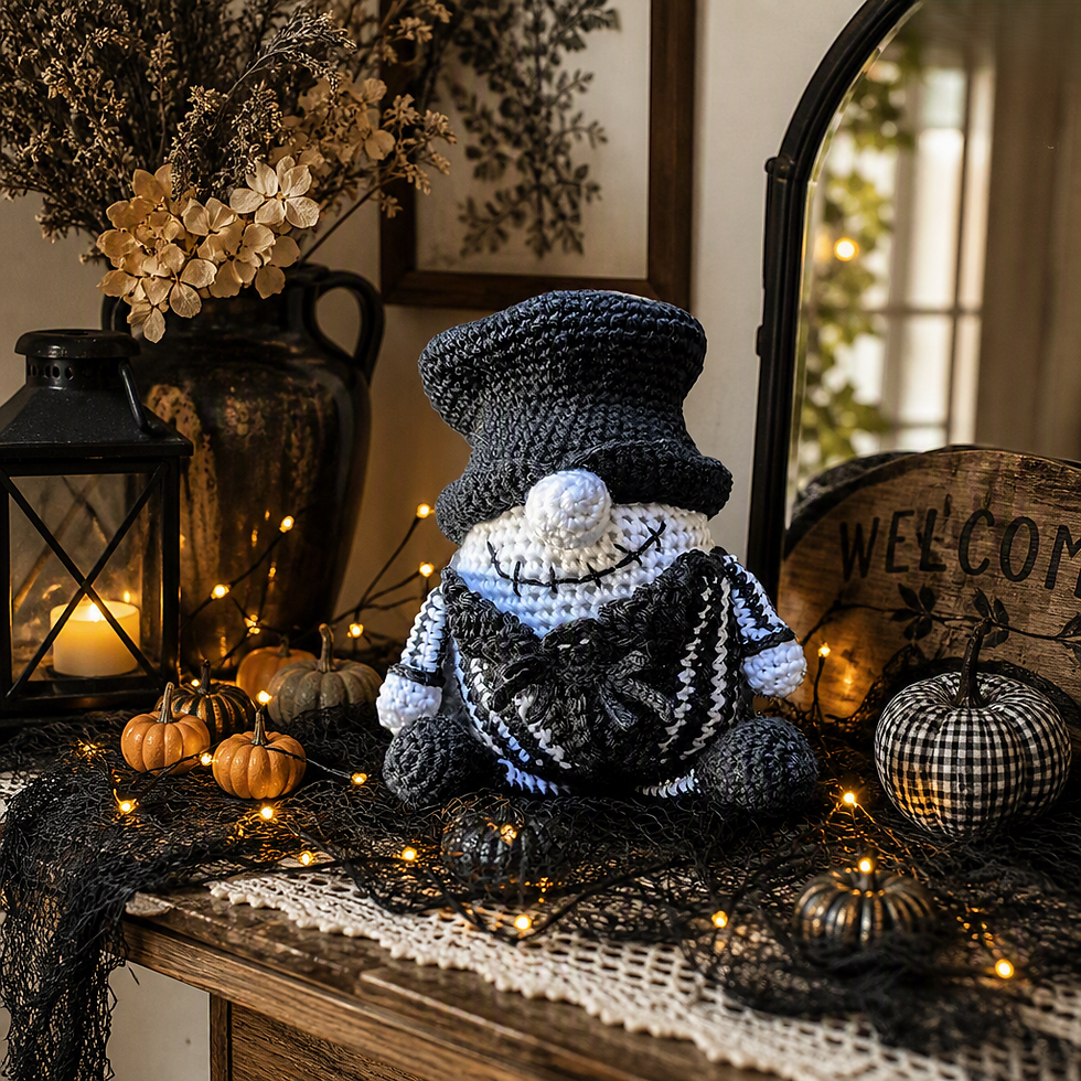 Nightmare Before Christmas Jack inspired gnome.