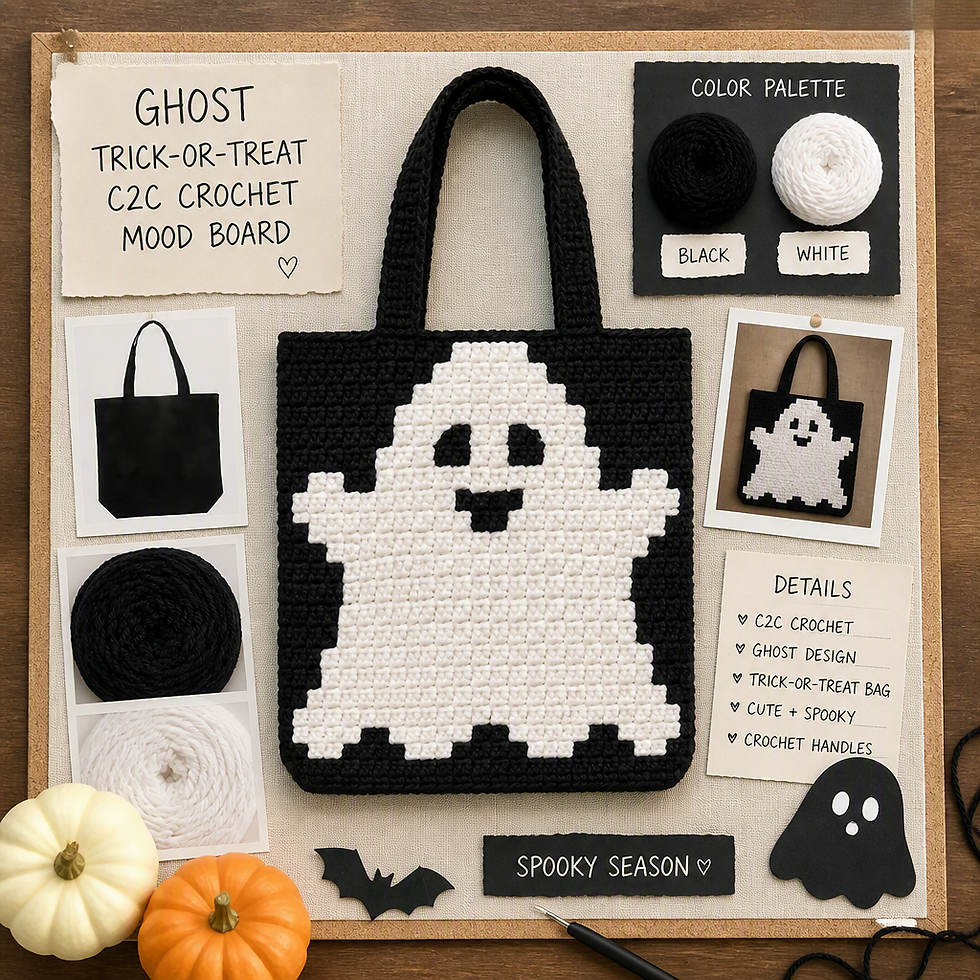 Spooky mood board for the newest Trick or Treat Tote
