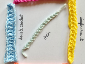 Know Your Crochet...How to start Crocheting, Part 4-Three Basic Stitches