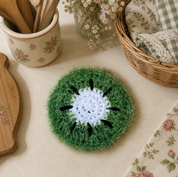 Kiwi Kitchen Scrubber from The Crocheted Moon