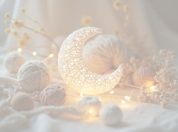 A warm-lit scene featuring a delicately 