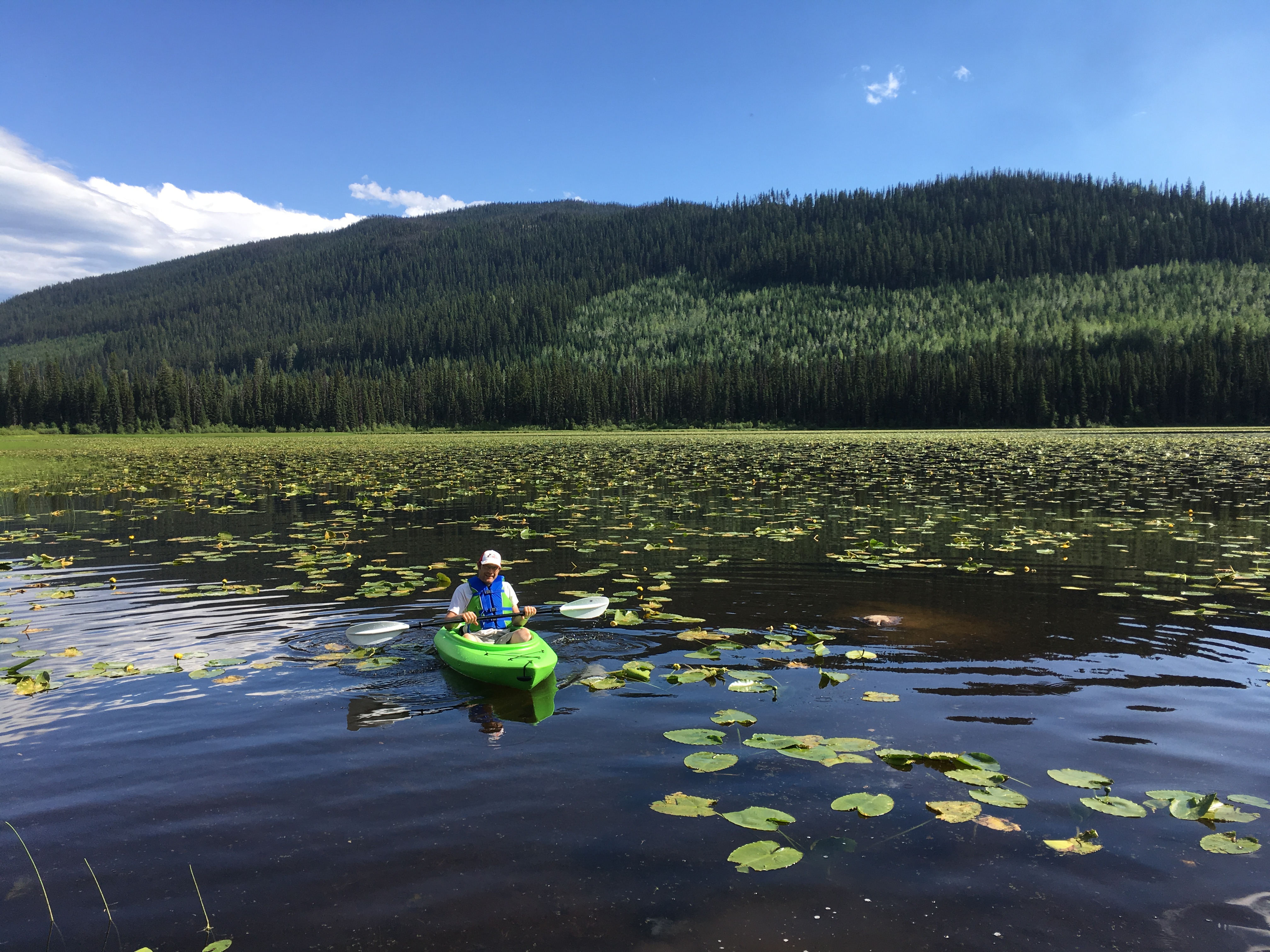 Kayaker on Rioux Lake