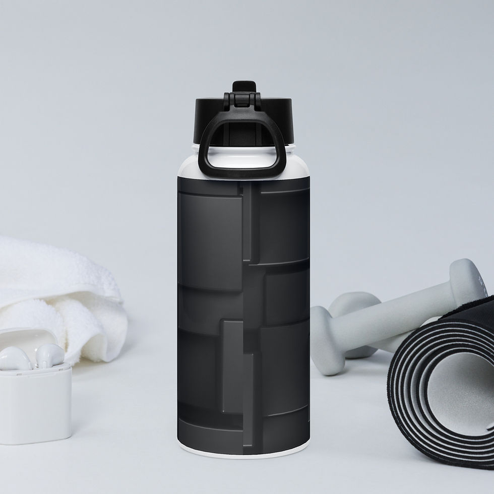 Thumbnail: Stainless steel water bottle with a straw lid