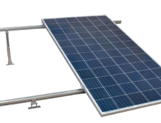 un panel solar sobre una estructura para paneles solares 