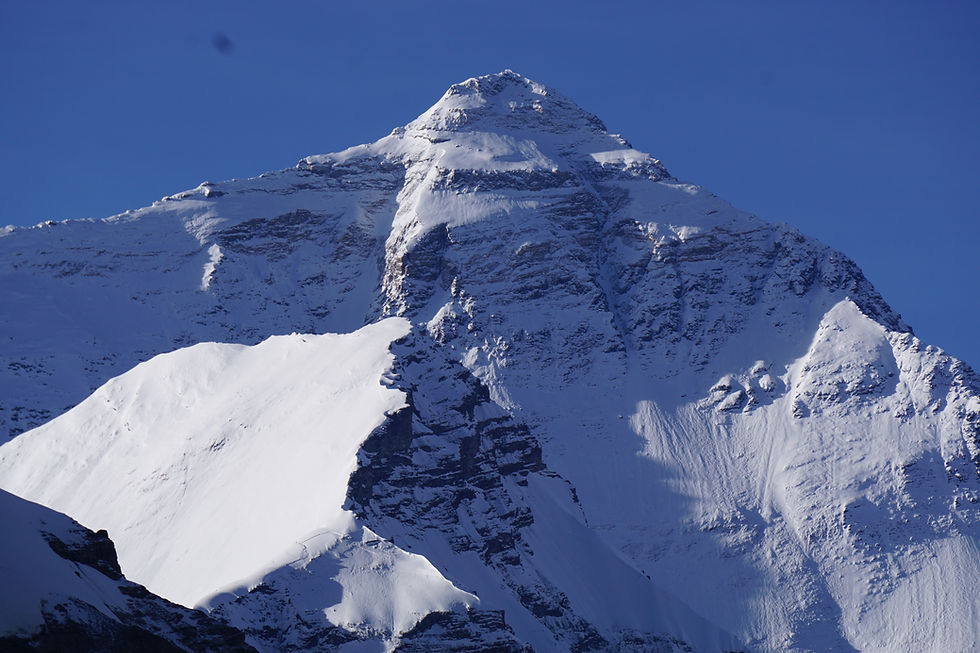 Mount Everest seen from China.