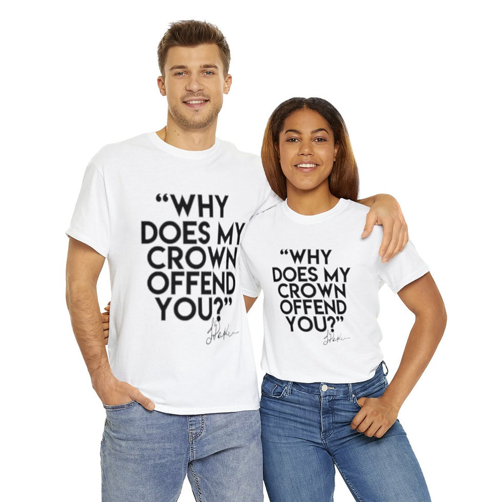 Thumbnail: "Why does my crown offend you?" Essential Tee