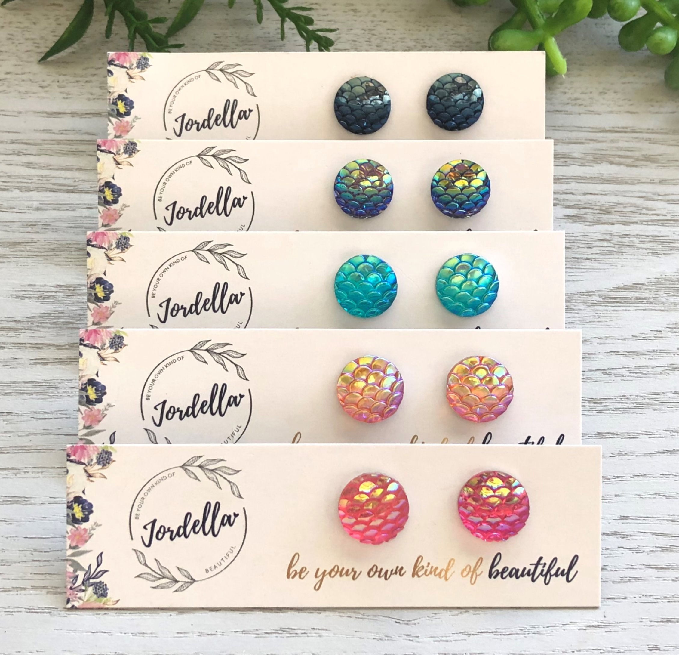 12mm Mermaid Studs