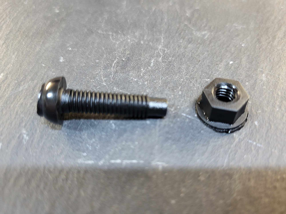 Thumbnail: Plastic number plate screw and nut - Black - Lambretta or Vespa