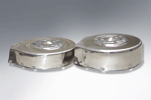 Thumbnail: Lambretta Flywheel - Stainless fly cowl - Deep, one ring GP type