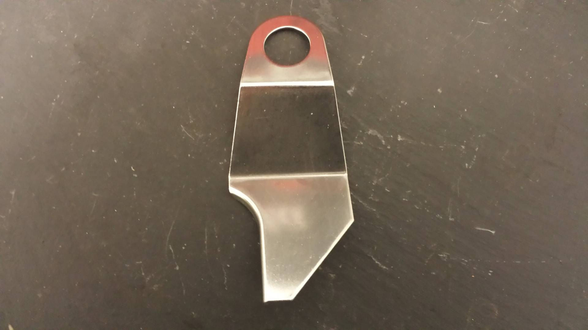 Lambretta Choke - Cable guide plate, polished stainless steel