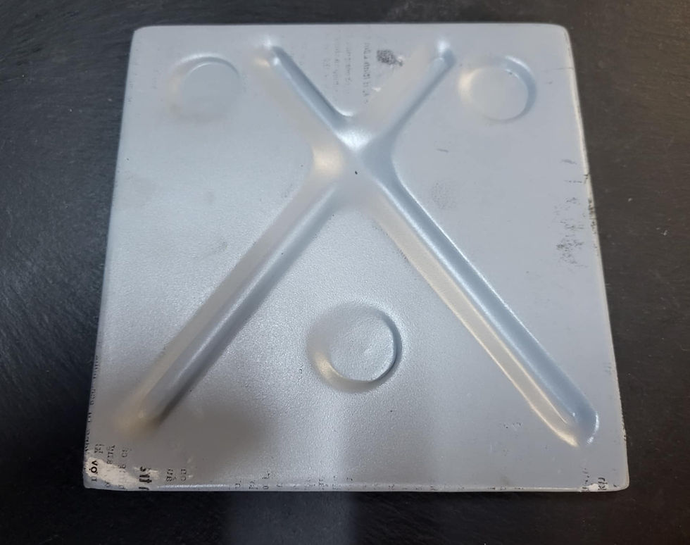 Thumbnail: Lambretta Frame - Series 2 number plate holder with studs for mudflap, primer