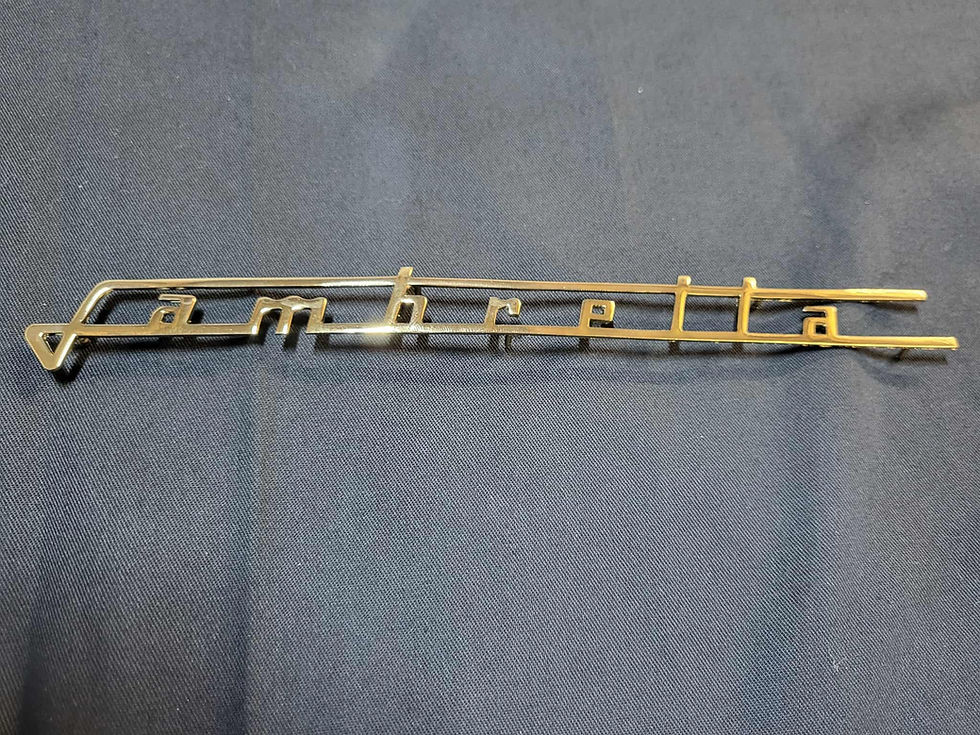 Thumbnail: Lambretta Side panel badge - GOLD plated 'Lambretta' script, singular