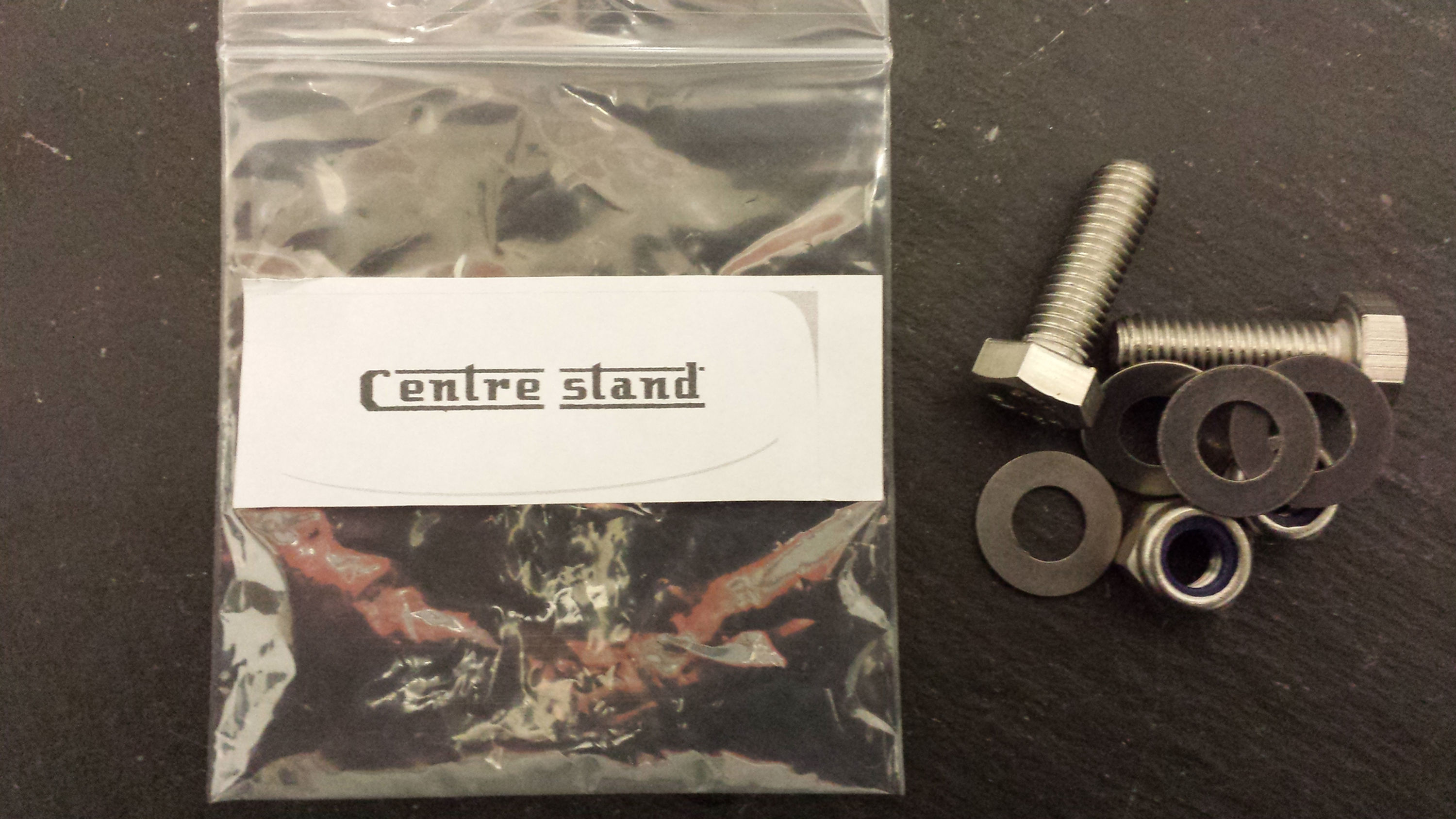 Lambretta Fixing Kit - Centre stand, stainless steel