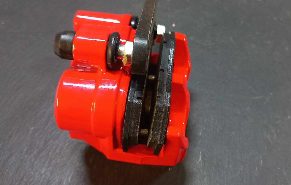Thumbnail: Lambretta & Vespa Disc brake - calliper only, inc pads - genuine Nissin, RED