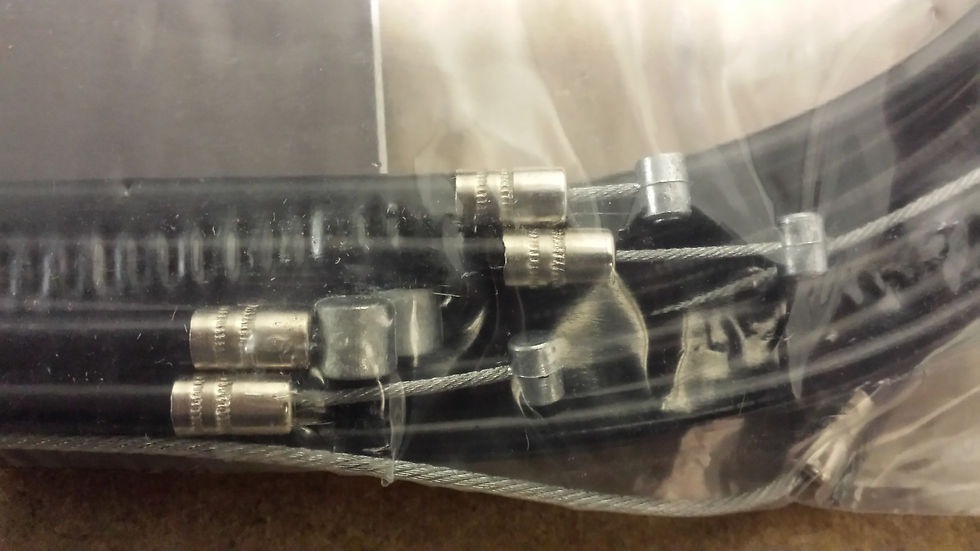 Thumbnail: Lambretta cables - complete cable set friction free, BGM - BLACK, no speedo