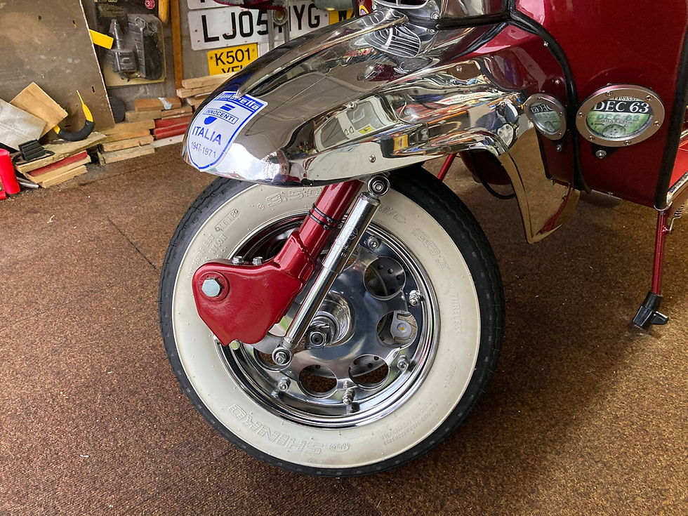 Thumbnail: Lambretta Disc Brake - Polished pepperpot,  master cylinder, hose with anti dive