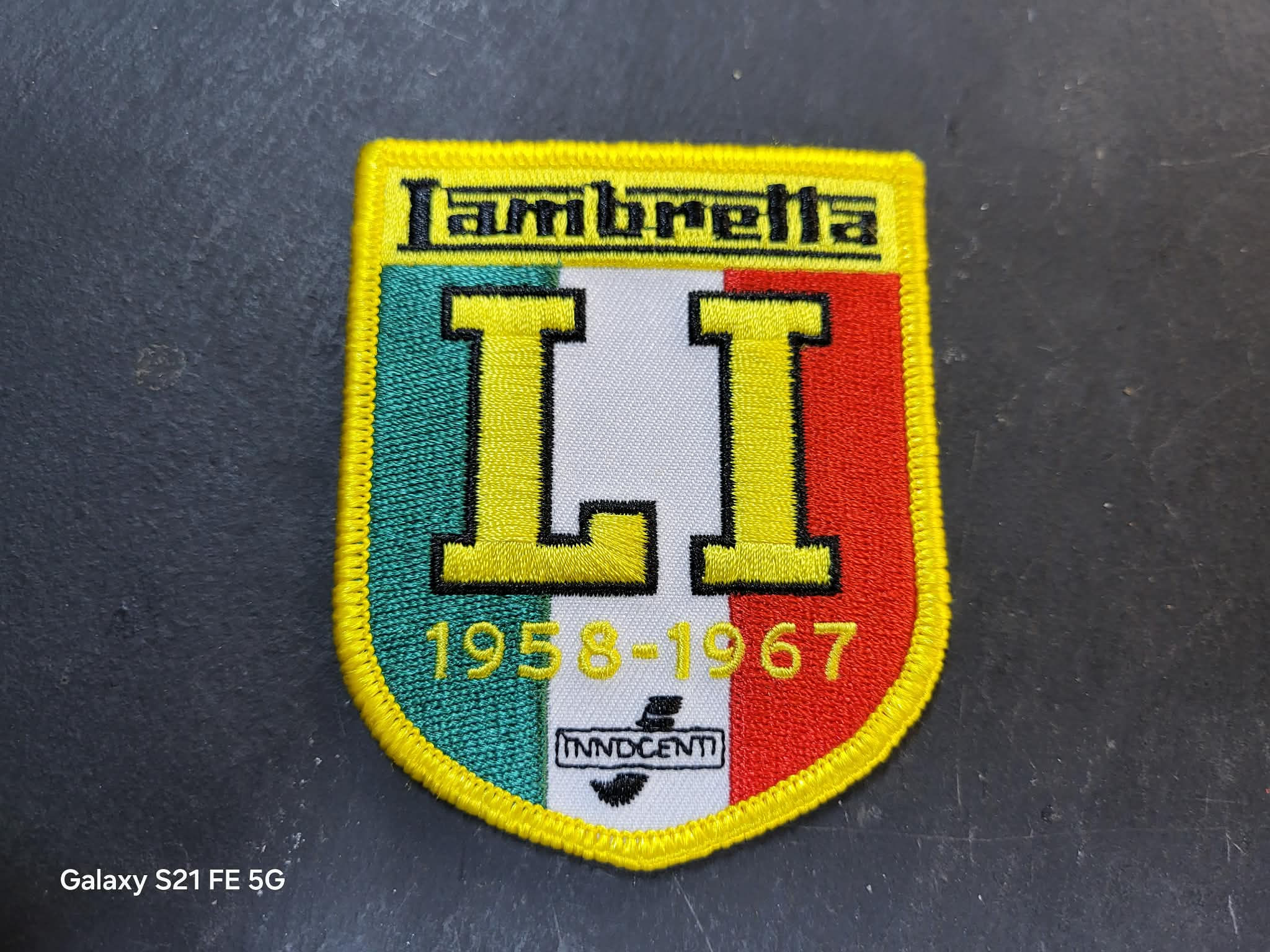 Lambretta Patch - Li 1958 - 1967 shield - Embroidered - Iron or sew on