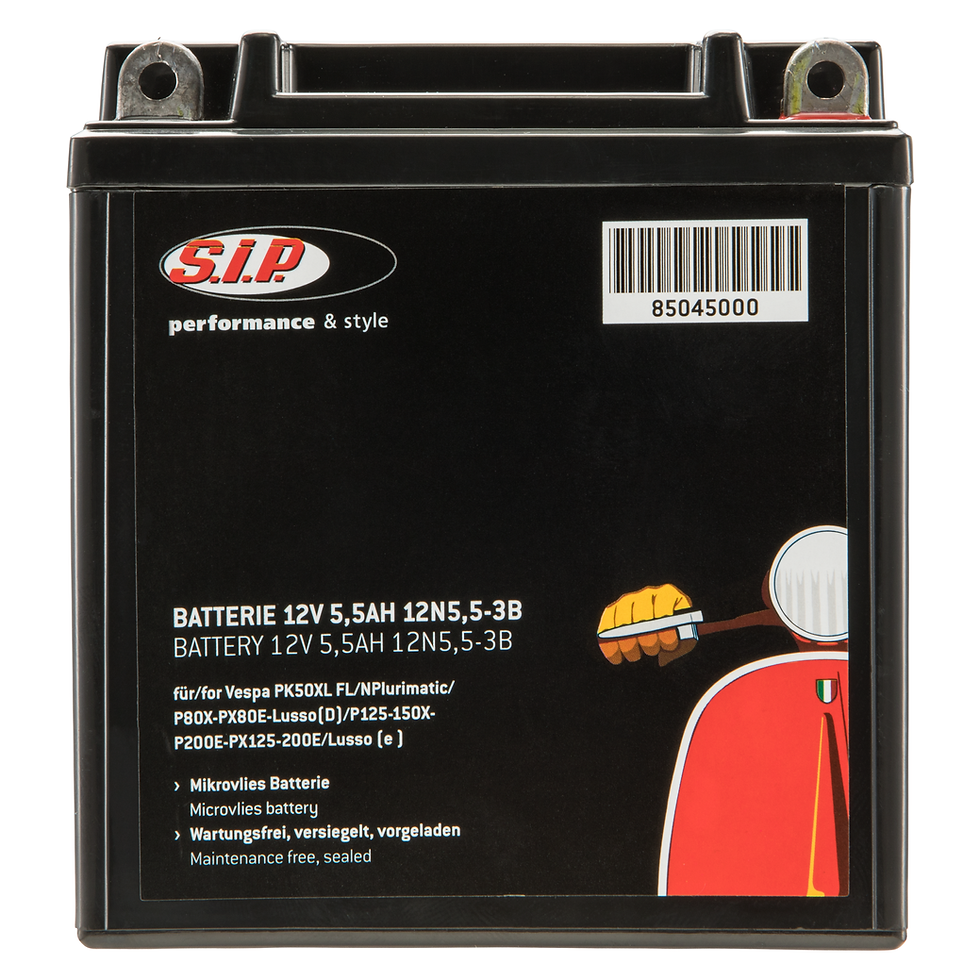 Thumbnail: Lambretta Battery - 12 volt / 5.5amp Ah, glass fibre mat - 12N53B