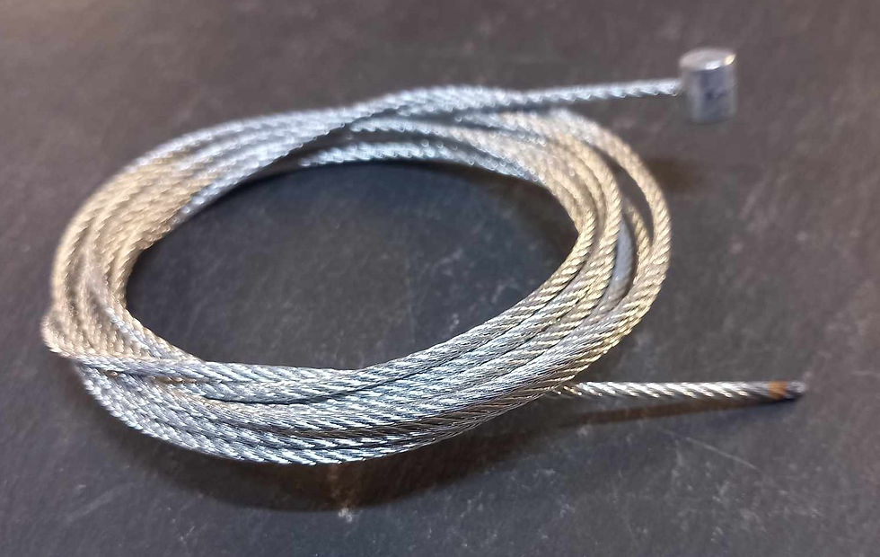 Thumbnail: Lambretta cables - Clutch, complete - Black, nylon lined