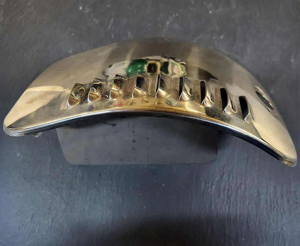 Thumbnail: Lambretta Serveta bodywork - Jet 200 toolbox door with louvres - stainless steel