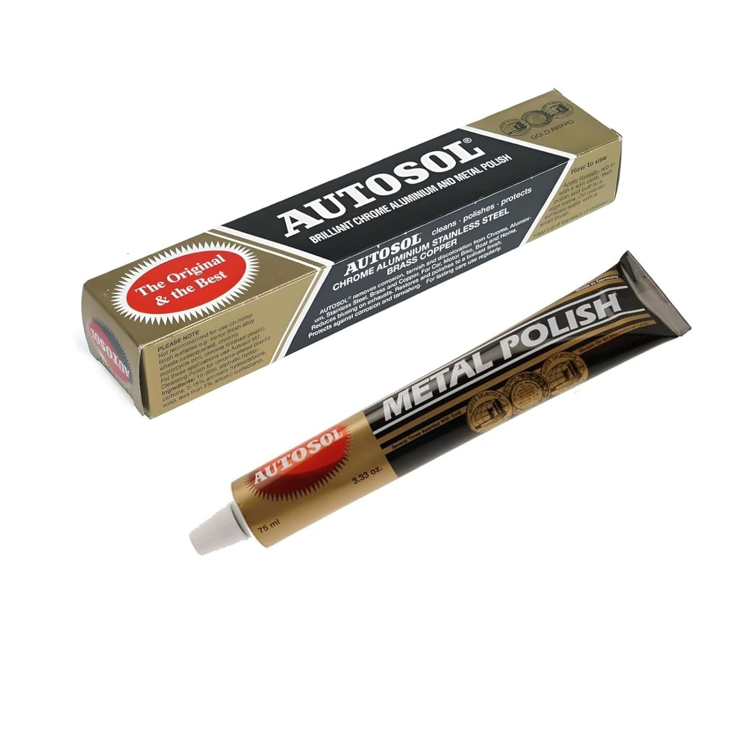 Cleaning products - Autosol metal chrome polish, 75ml tube - Lambretta and Vespa