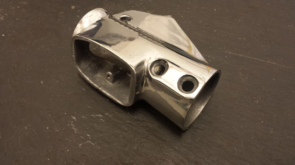 Headset - Handlebar light switch housing - Indian GP, Polished aluminium