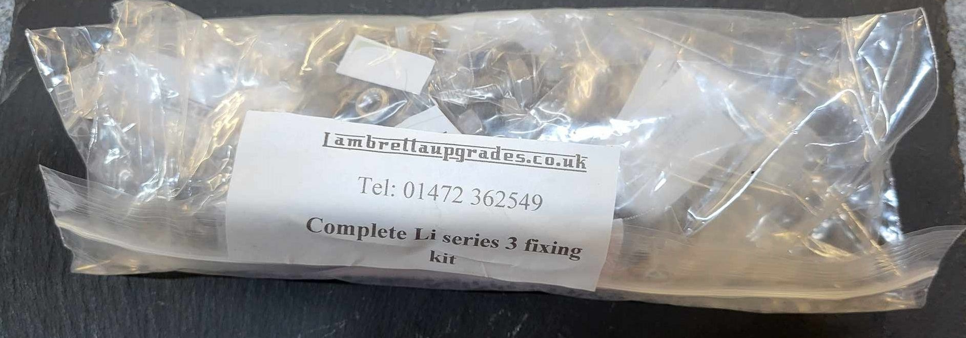 Fixing kit - Complete, Li Series 3 - Inc. bodywork, shock, engine bolt & rims