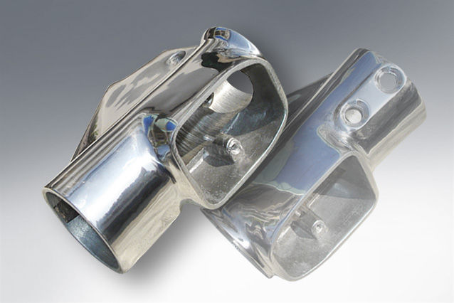 Headset - Handlebar light switch housing - SX and Italian GP, polished aluminium