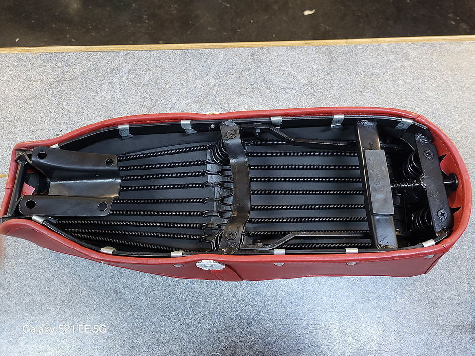 Thumbnail: Lambretta seats - Ribbed dual sprung seat, various colours