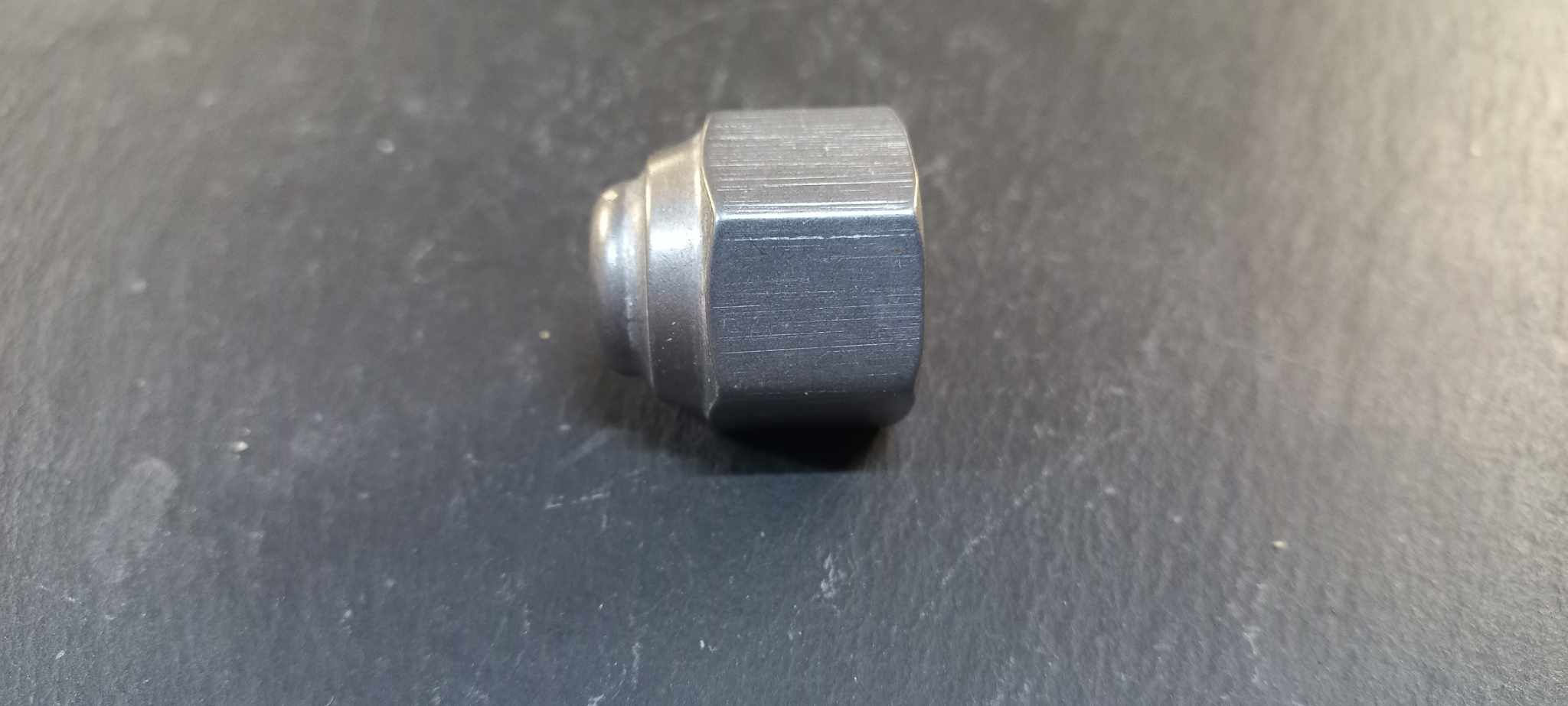 Lambretta rear hub nut - Extra deep, Stainless steel with nyloc insert - MBD