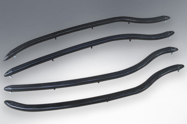 Lambretta Floor runner plastics - Series 1 & 2, set of 4 - BLACK, RED or CREAM