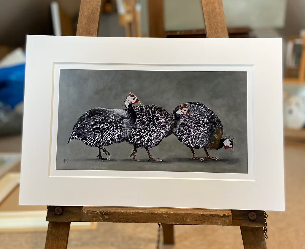 Three Guinea Fowl