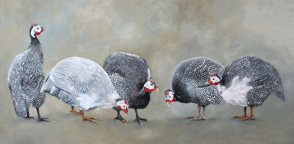 Guinea Fowl Painting