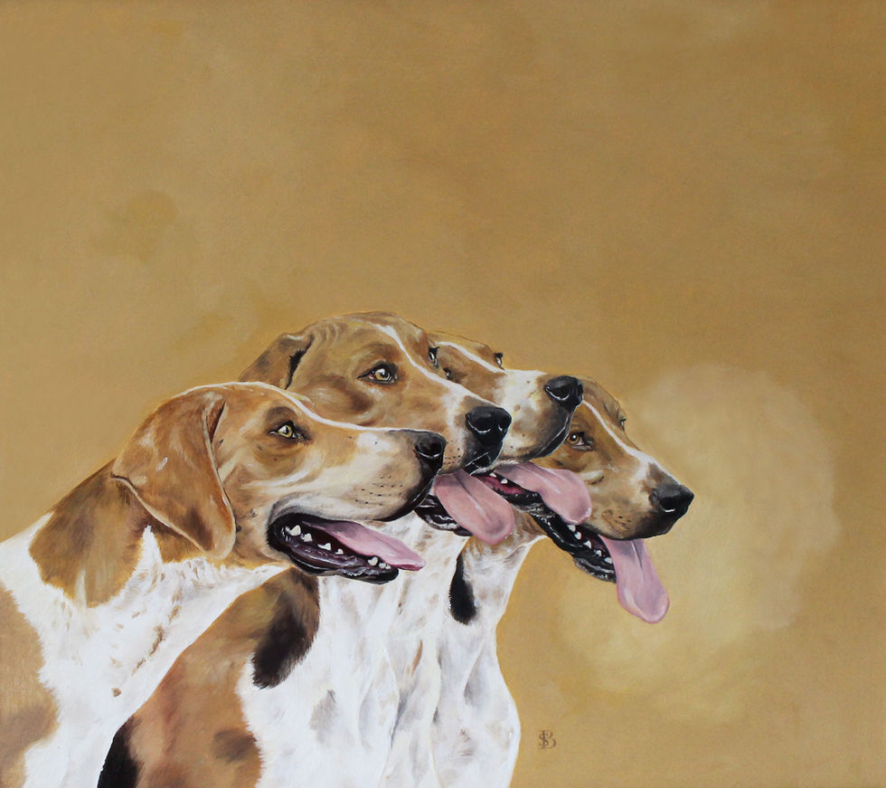 Foxhounds Painting