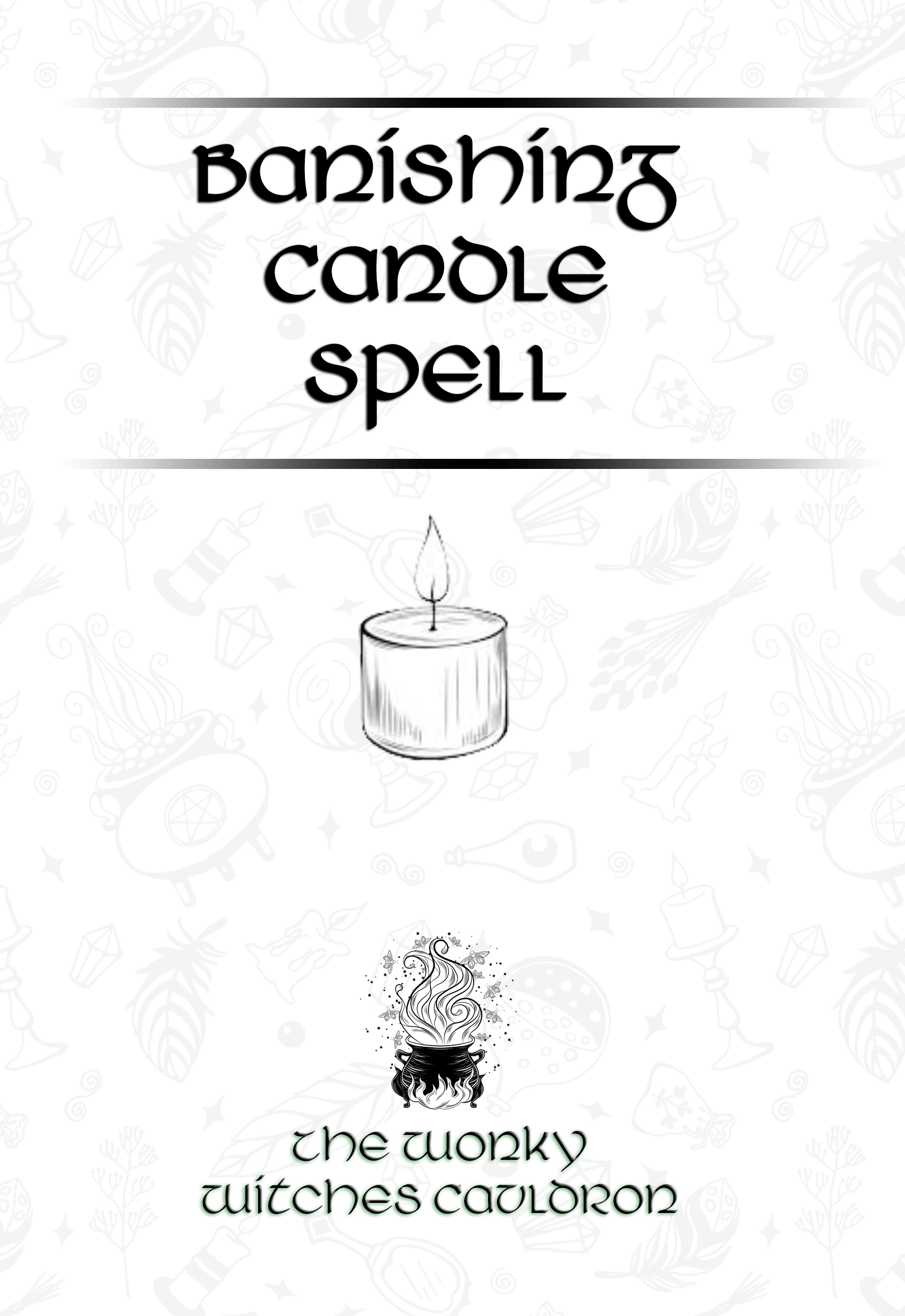 Banishing Candle Spell Leaflet Kallima