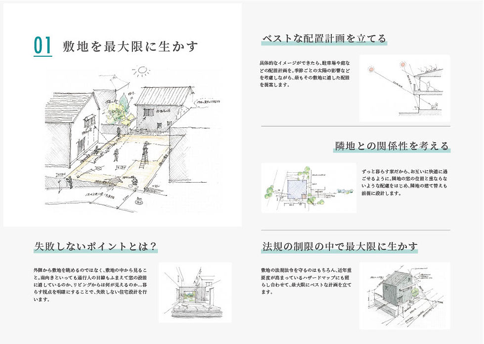 1.敷地を最大限に生かす