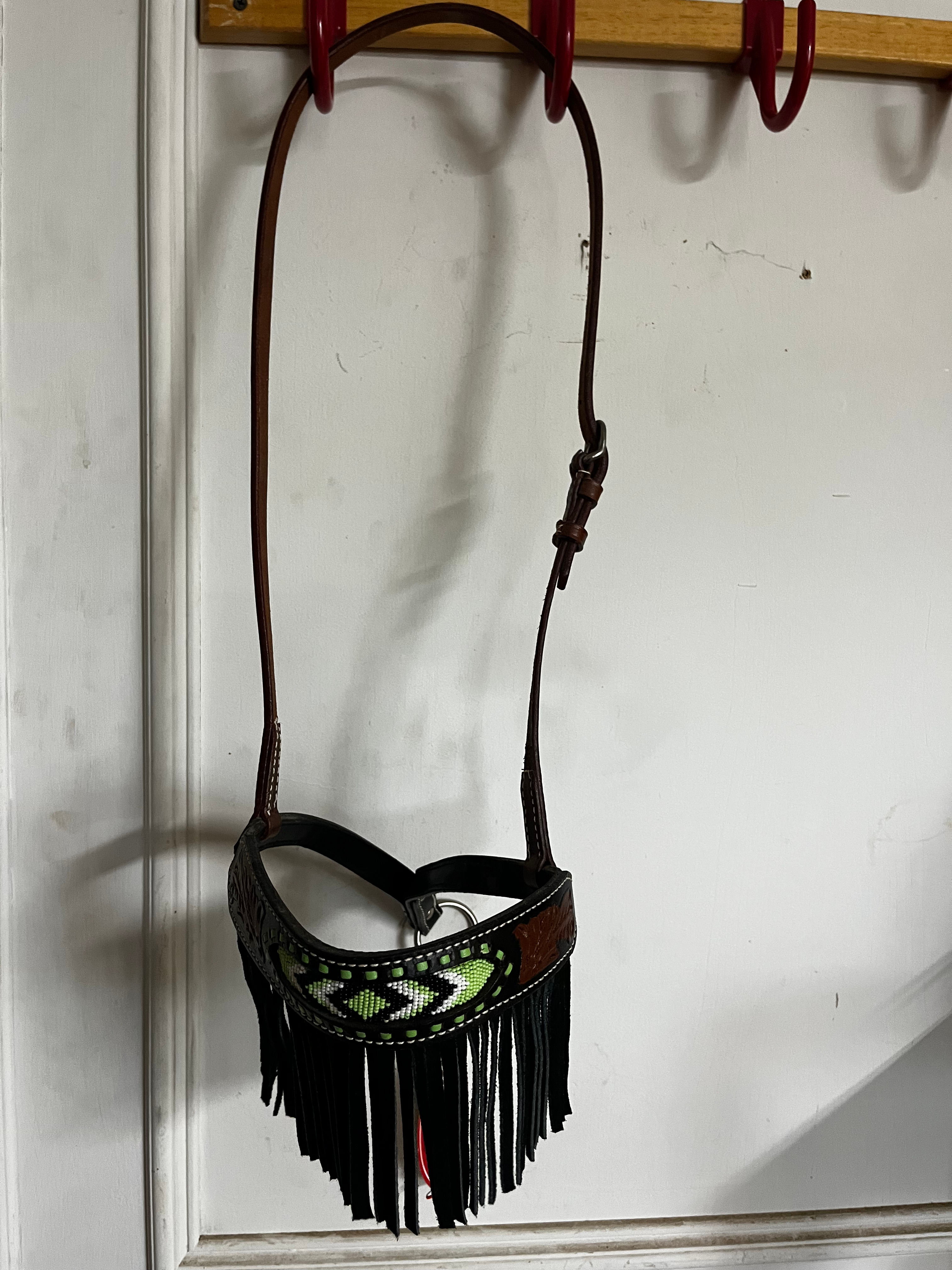 Green Beaded Tie Down