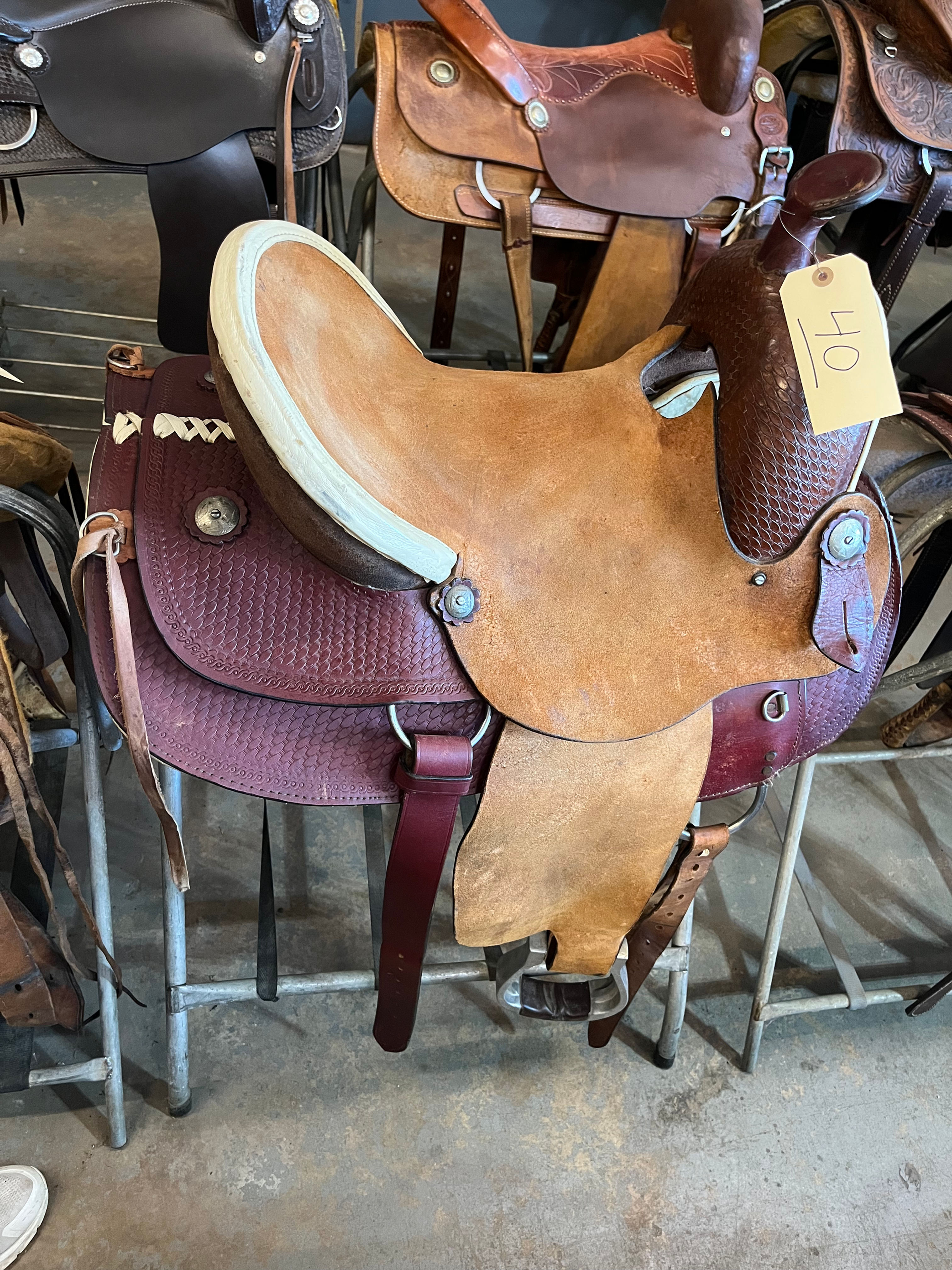 15” A Frame Rough Out Roper Saddle