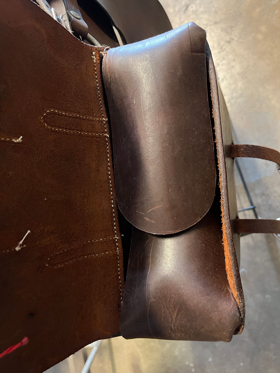 Thumbnail: Dark Brown Leather Saddle Bag