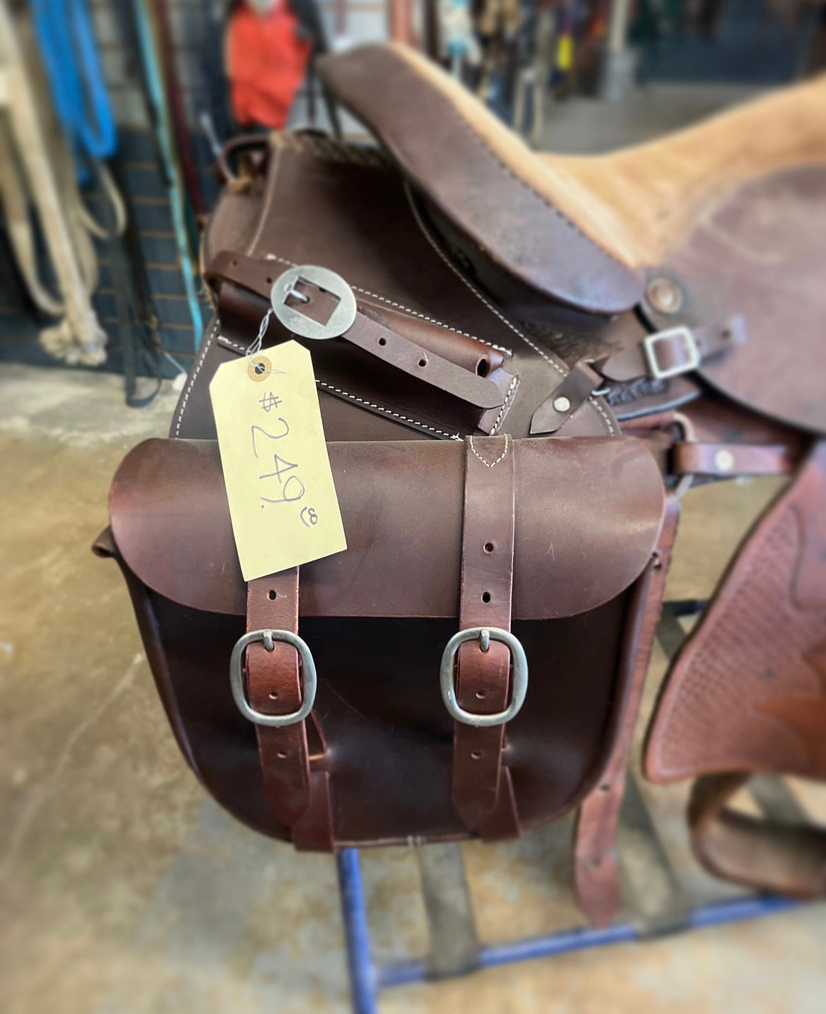 Brown Leather Saddle Bag