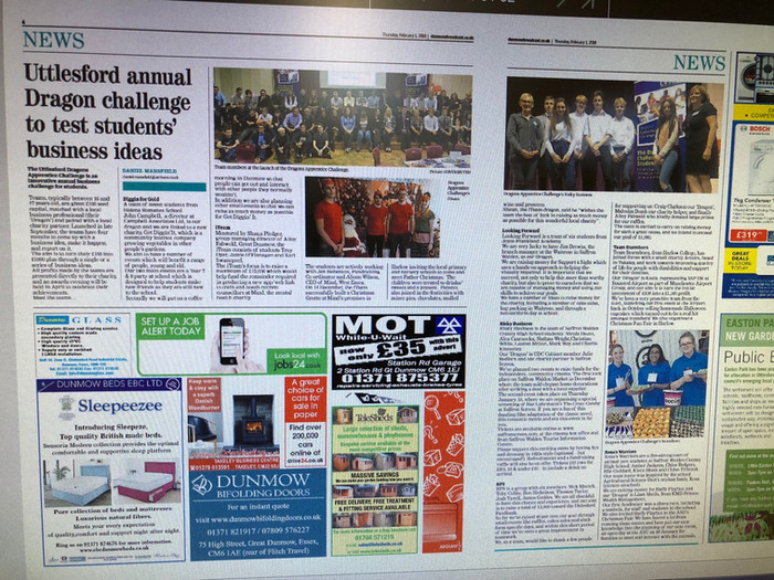 Supporting CVSU's Dragon Apprentice Challenge in Essex