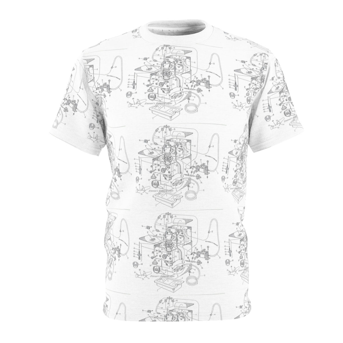 Espresso CAFE Unisex Cut & Sew Tee (AOP)