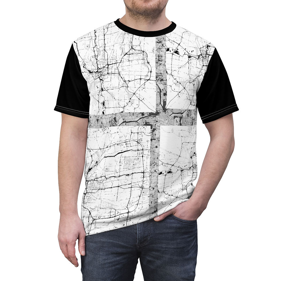 URBAN CITY CBUS B/W Unisex Cut & Sew Tee