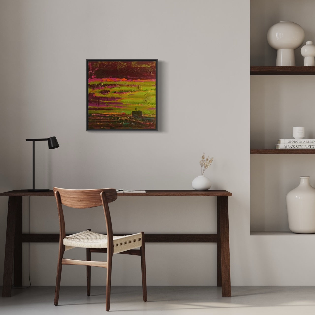 "Smith bro view" oil on canvas  18"x18"  by OREWILER