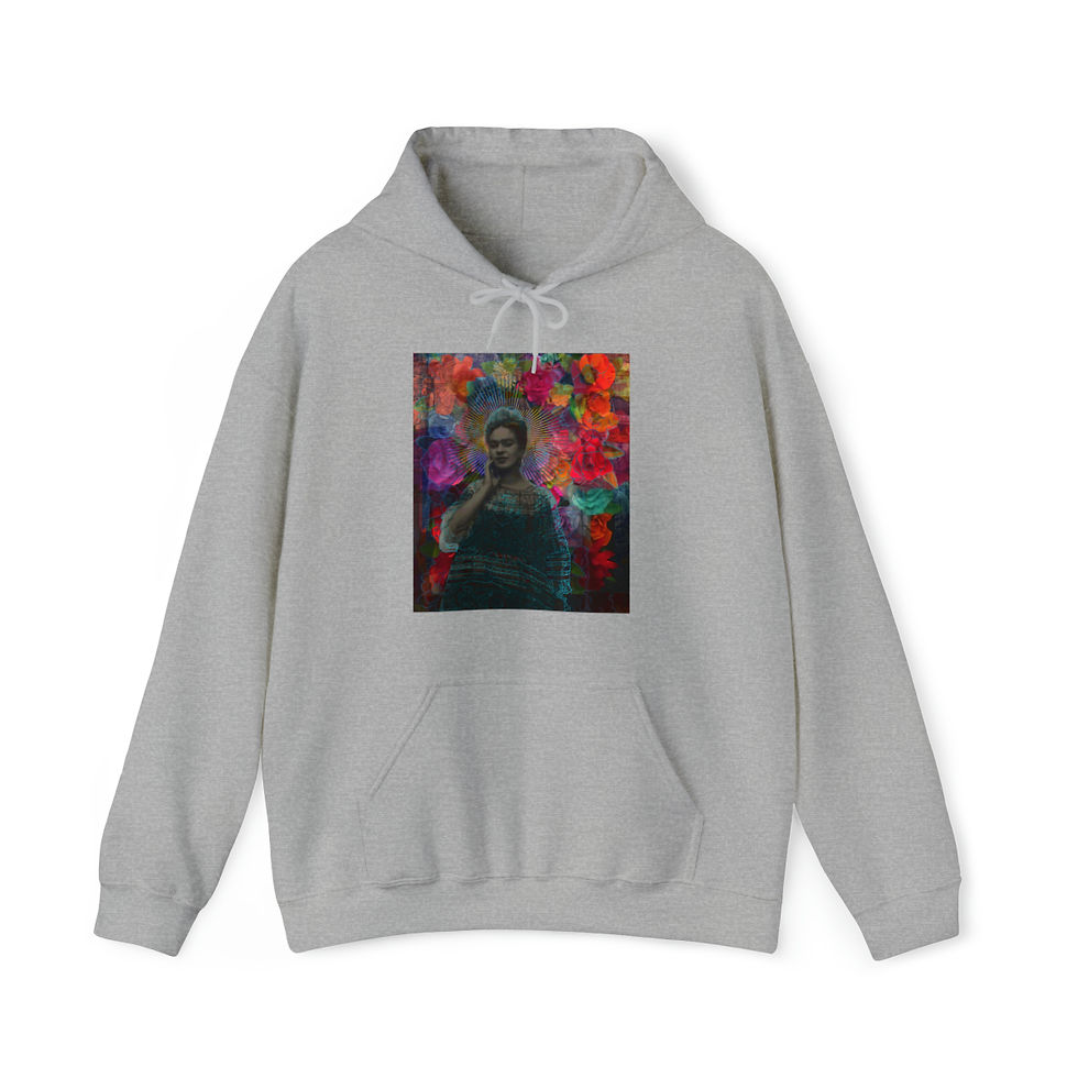 Frida Flowers DESIGN by OREWILER - Unisex Heavy Blend™ Hooded Sweatshirt