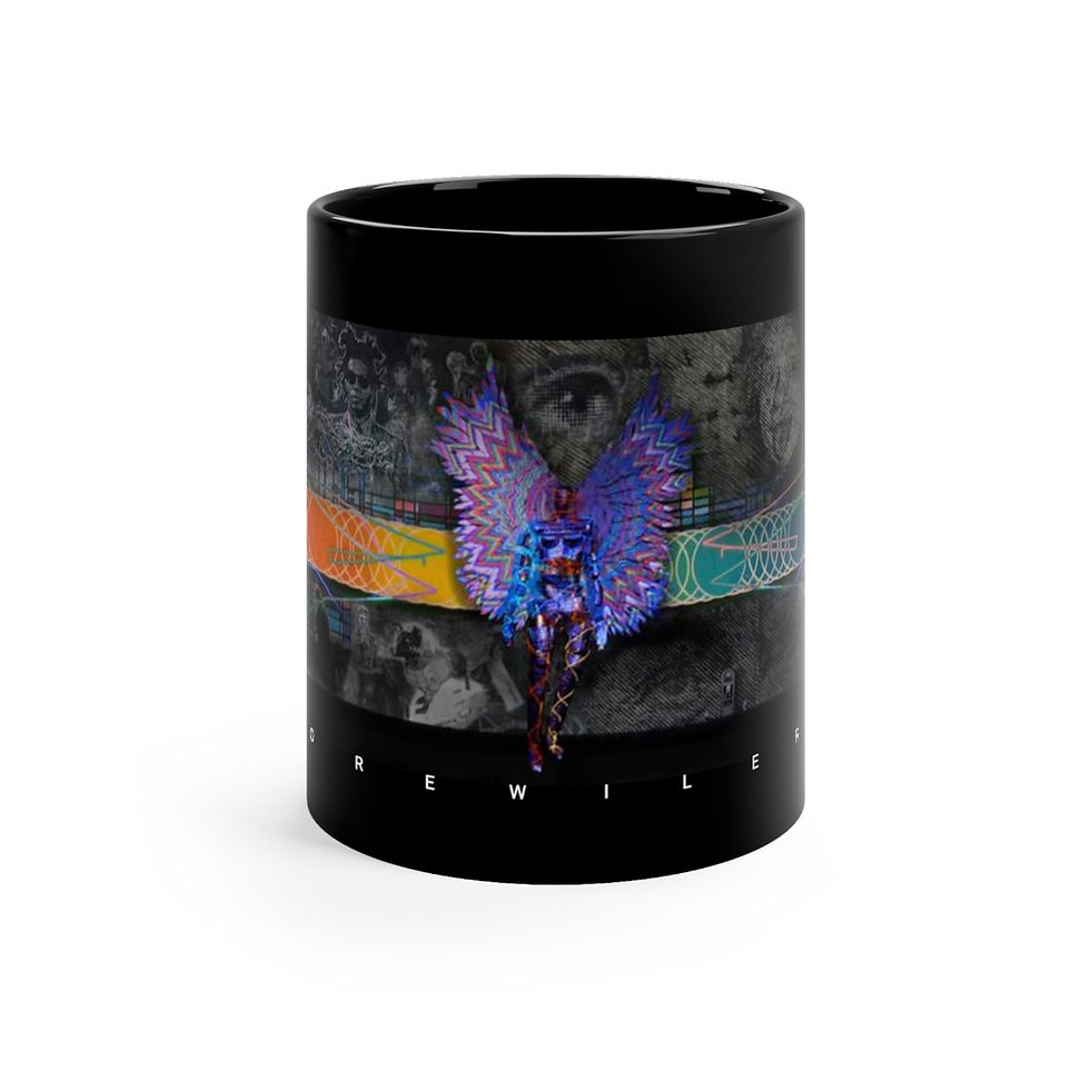 Orewiler Angel Murals11oz Black Mug